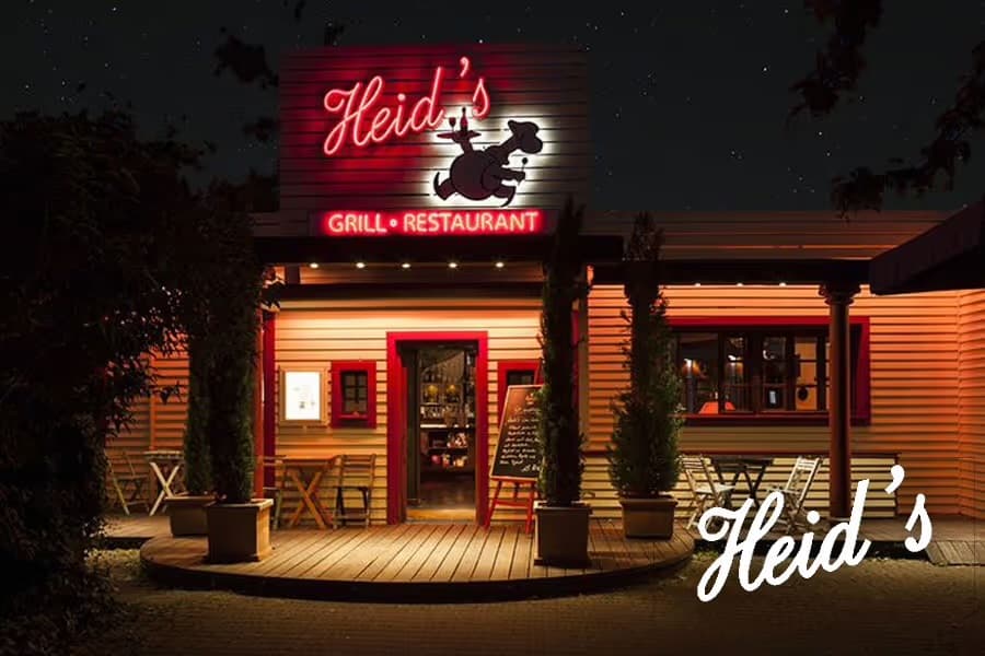 Heid’s Grill & Restaurant in Heidelberg bei Nacht