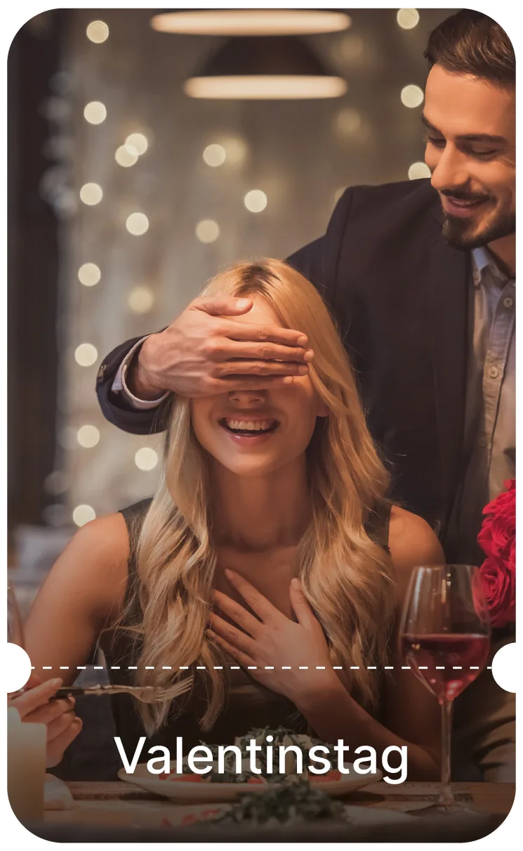 Ticket-Motiv Valentinstag