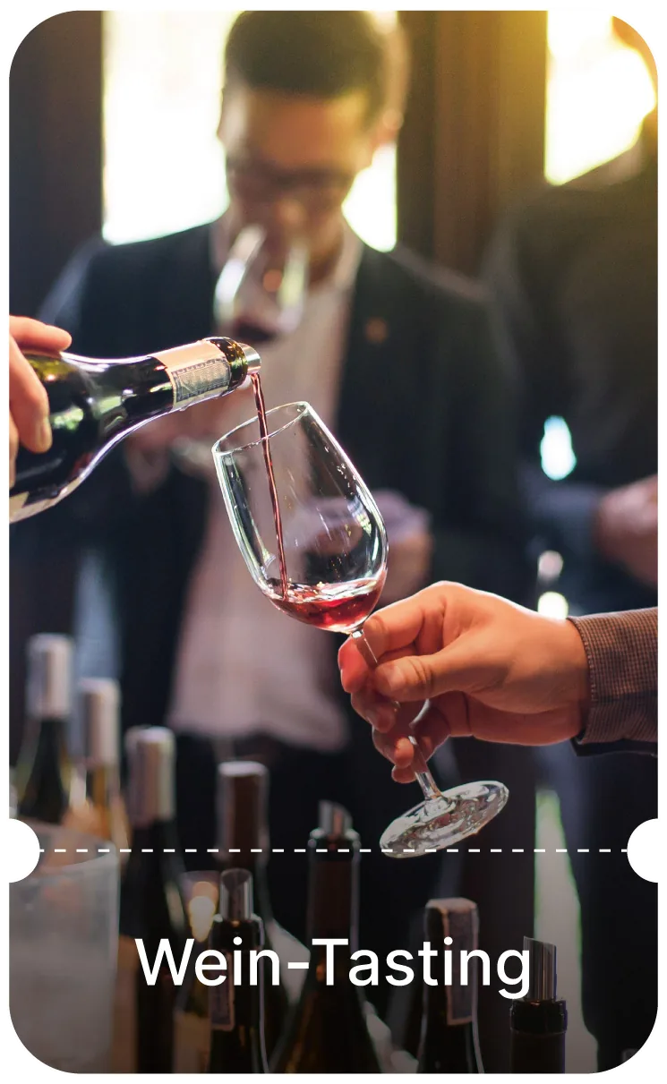 Ticket-Motiv Wein-Tasting
